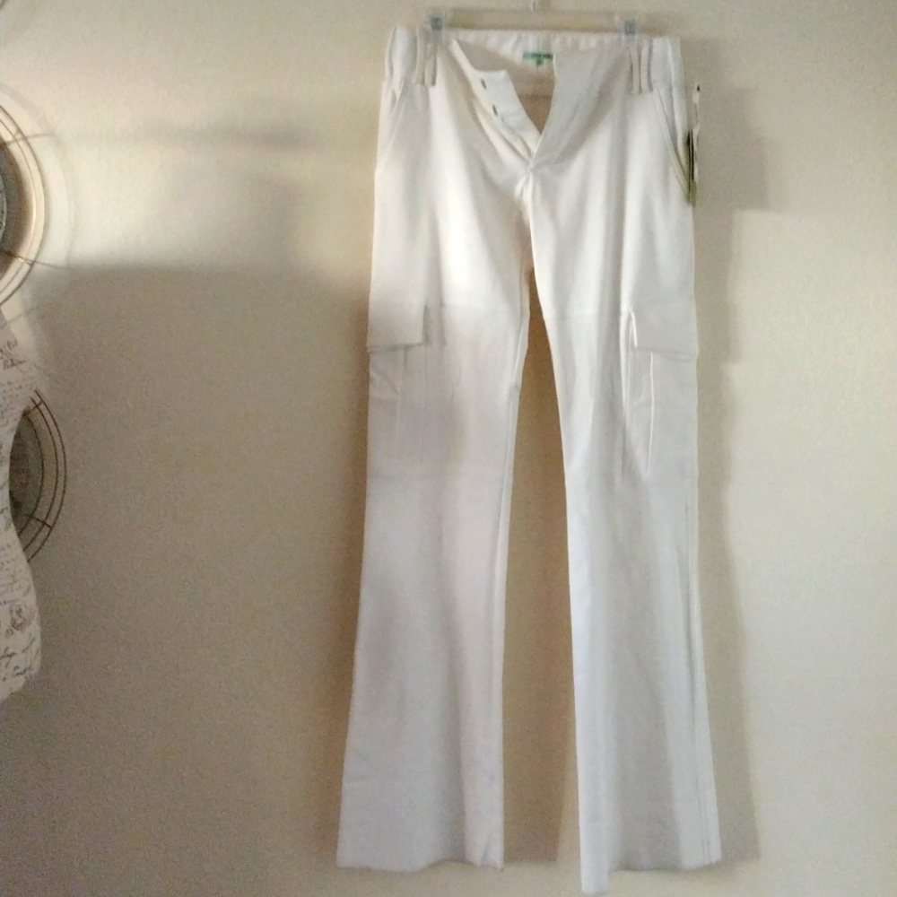 Alvin Valley White Flare Wide Leg Jeans
